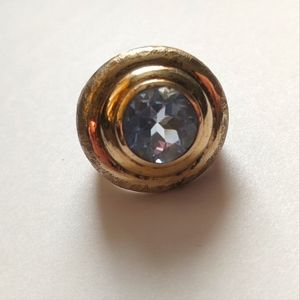 Brass Blue Tobaz aring Size 8